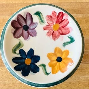 Gail Pittman Daisy Chain Soap Dish Hand Painted Vintage 1993